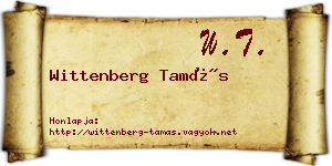 Wittenberg Tamás névjegykártya